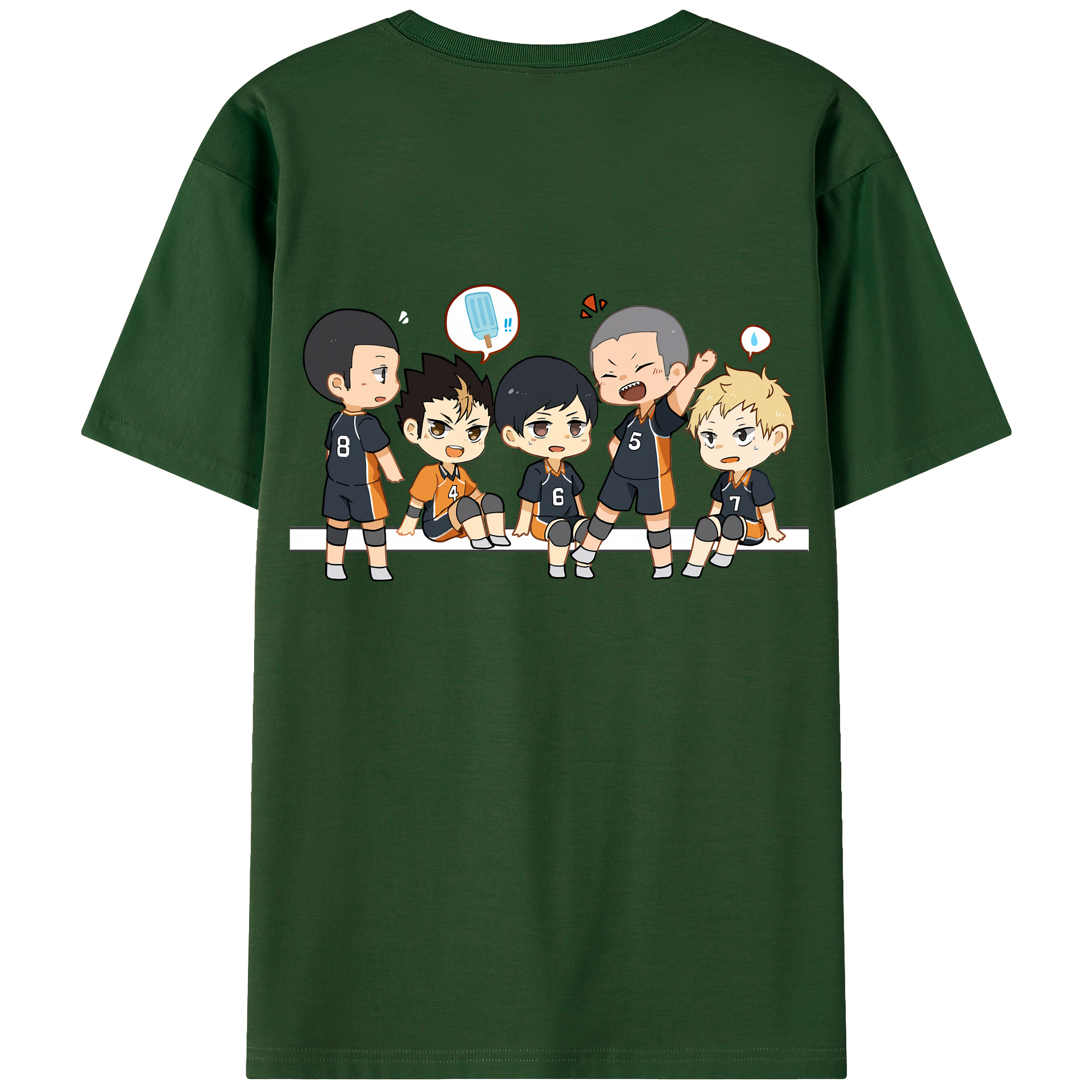 （画像用） ハイキュー!! Haikyu!! 綿100％半袖Tシャツ（背面プリント）